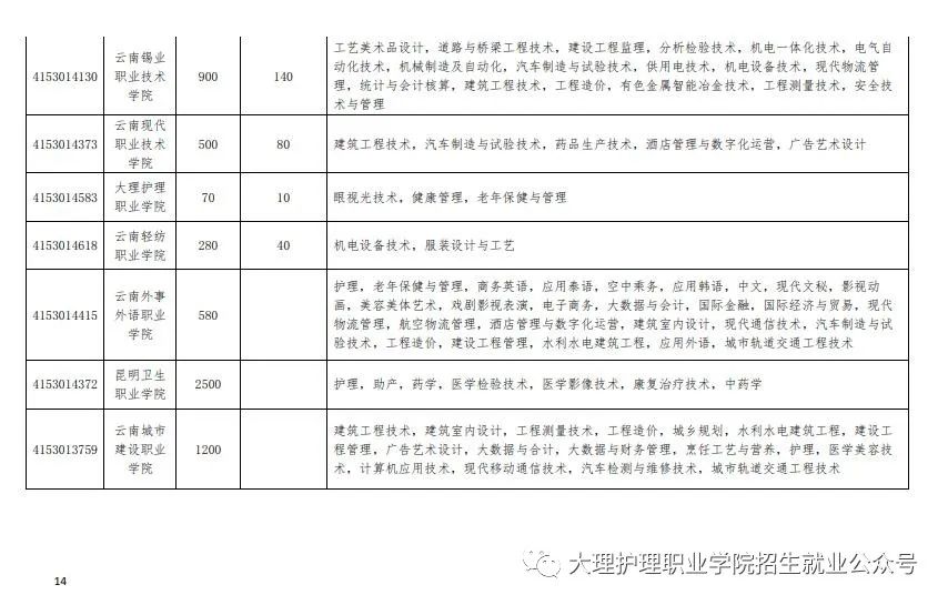 2022届大理护理职业学院高职院校单独招生考试通知(14) 2022届大理护理职业学院高职院校单独招生考试通知(14)