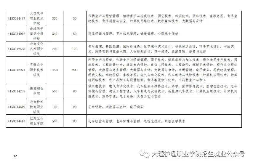 2022届大理护理职业学院高职院校单独招生考试通知(12) 2022届大理护理职业学院高职院校单独招生考试通知(12)