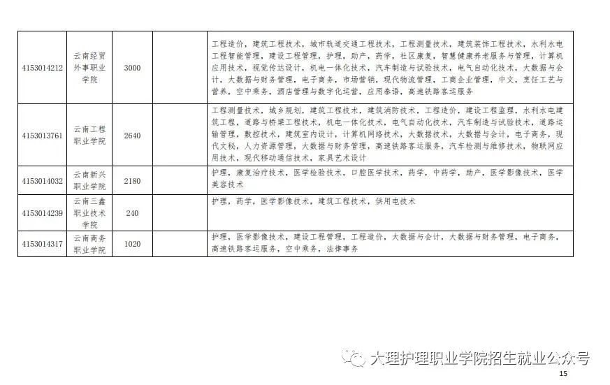2022届大理护理职业学院高职院校单独招生考试通知(15) 2022届大理护理职业学院高职院校单独招生考试通知(15)